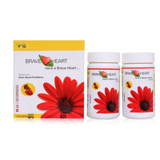 Cardiac Care Herbal Medicine - Brave Heart Capsule - 60 Caps