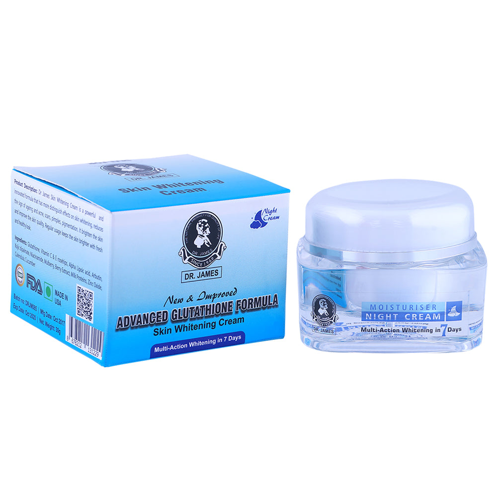 Dr James Glutathione Skin Whitening Night Cream - 30gm