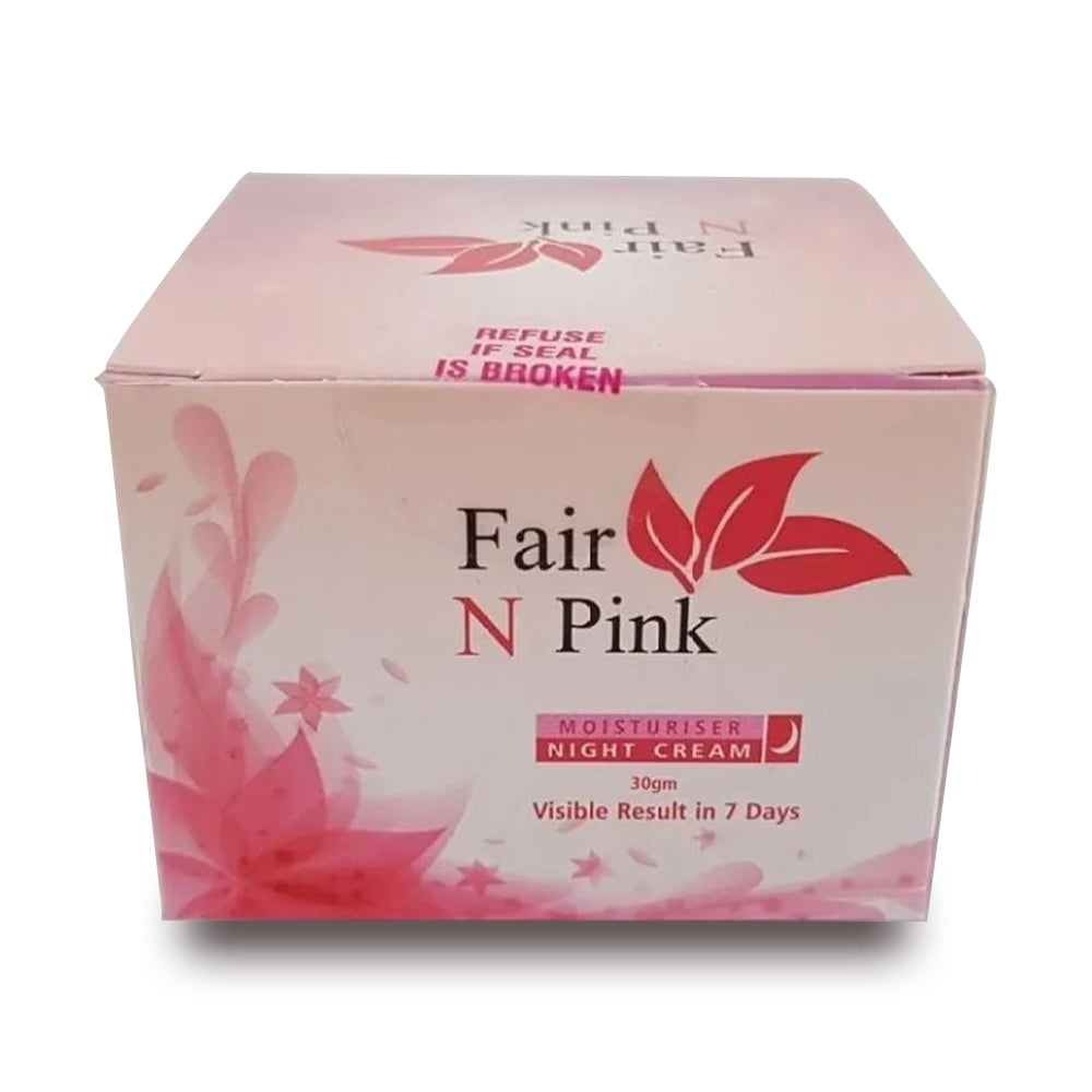 Fair n Pink Glutathione Skin Whitening Night Cream - 30gm