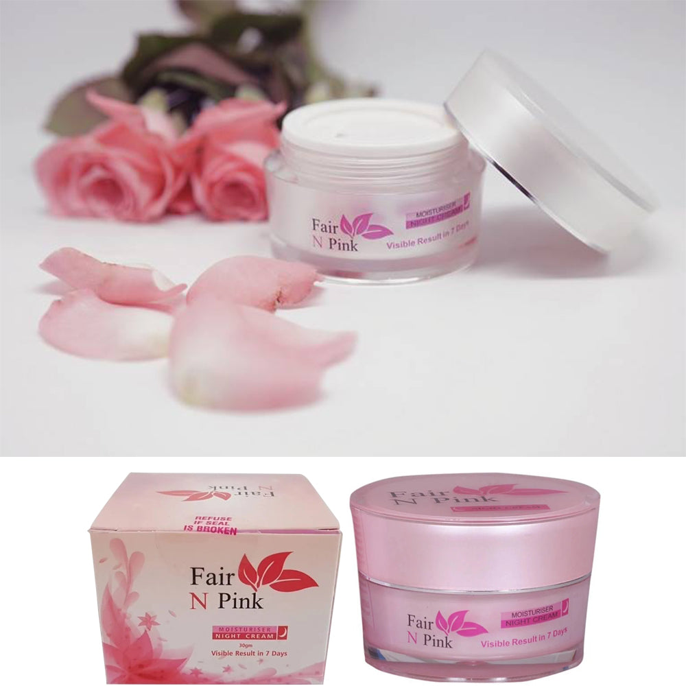 Fair n Pink Glutathione Skin Whitening Night Cream - 30gm
