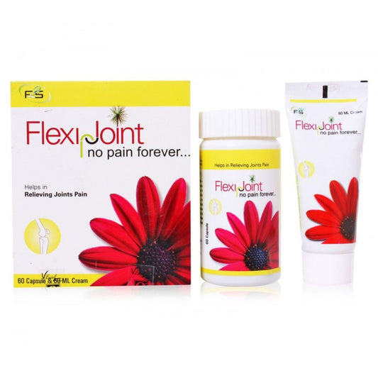 Flexi Joint Cream and Capsules For Joint Pain Combo Pack - 60 Caps & 60ml