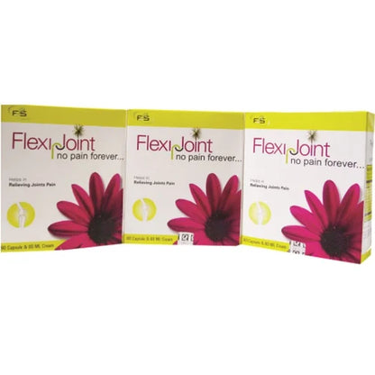 Flexi Joint Cream and Capsules For Joint Pain Combo Pack - 60 Caps & 60ml