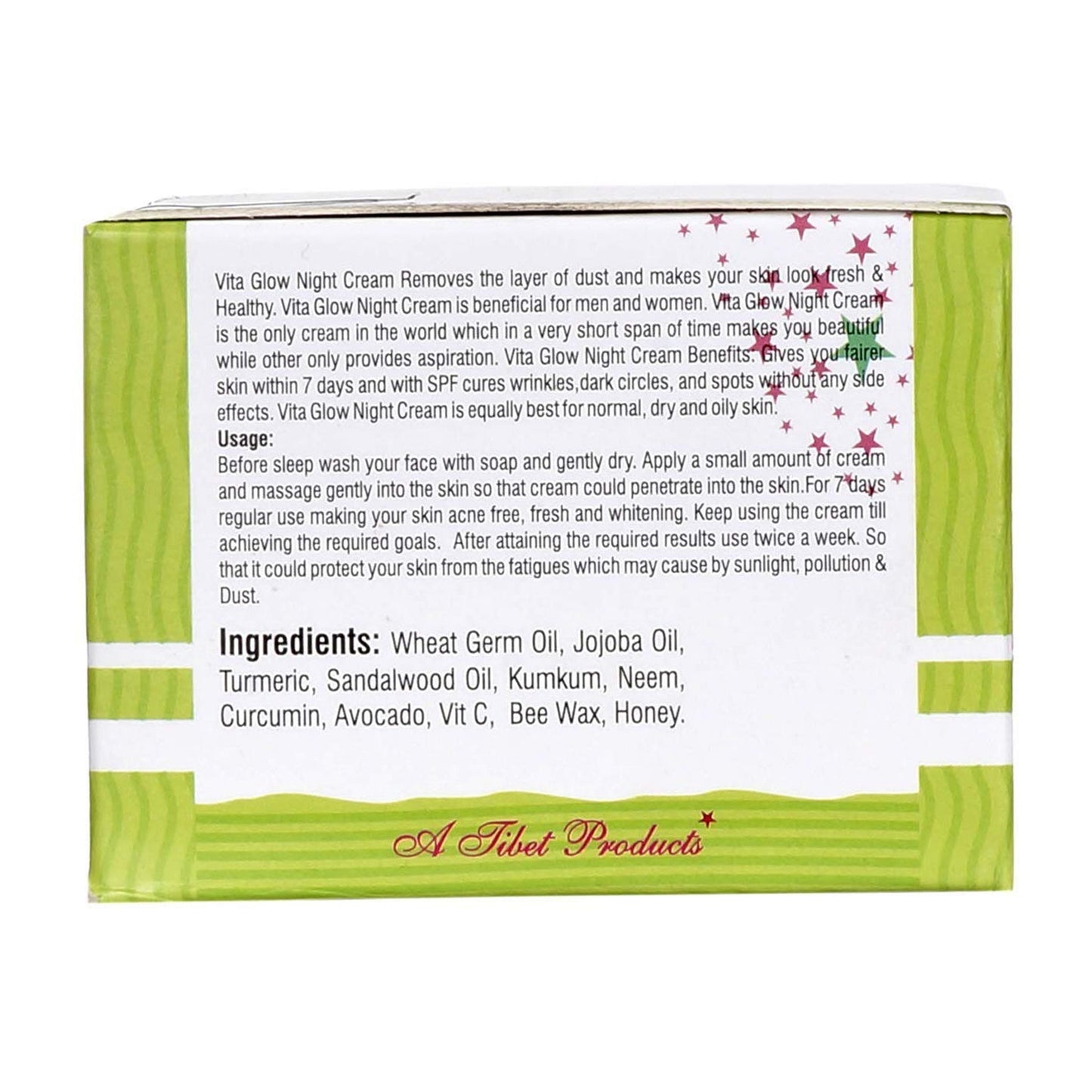 Vita Glow Glutathione Skin Whitening Night Cream - 30gm
